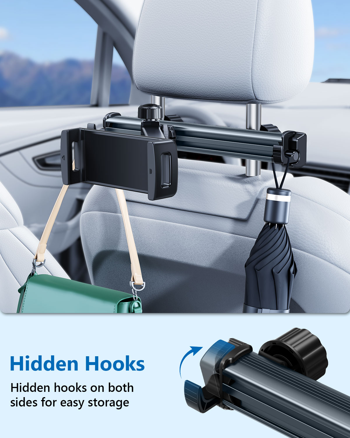 Hipacool 자동차 태블릿 홀더 스탠드 머리 받침  - Car Accessories Tablet Holder 리뷰 및 가격