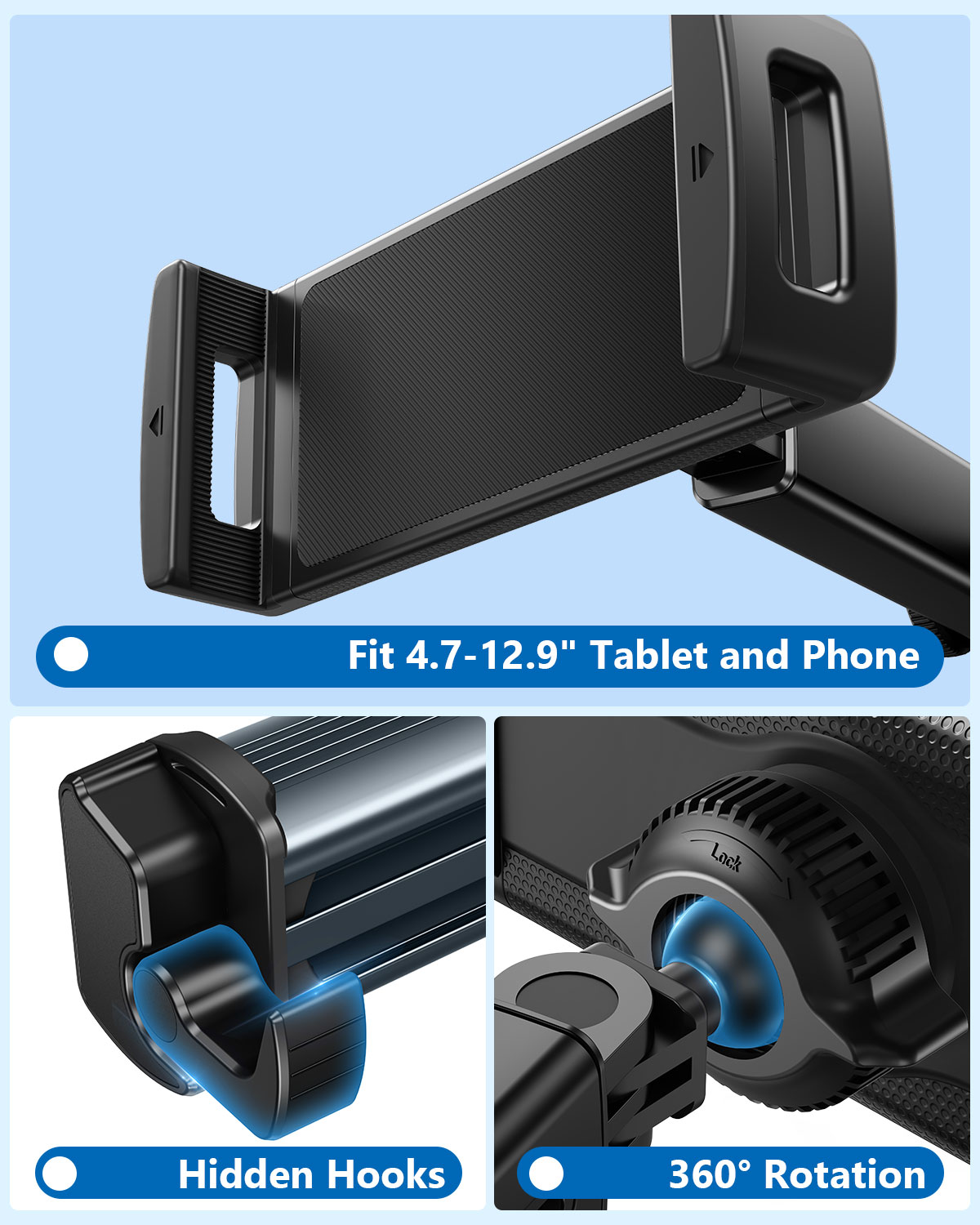 Hipacool 자동차 태블릿 홀더 스탠드 머리 받침  - Car Accessories Tablet Holder 리뷰 및 가격