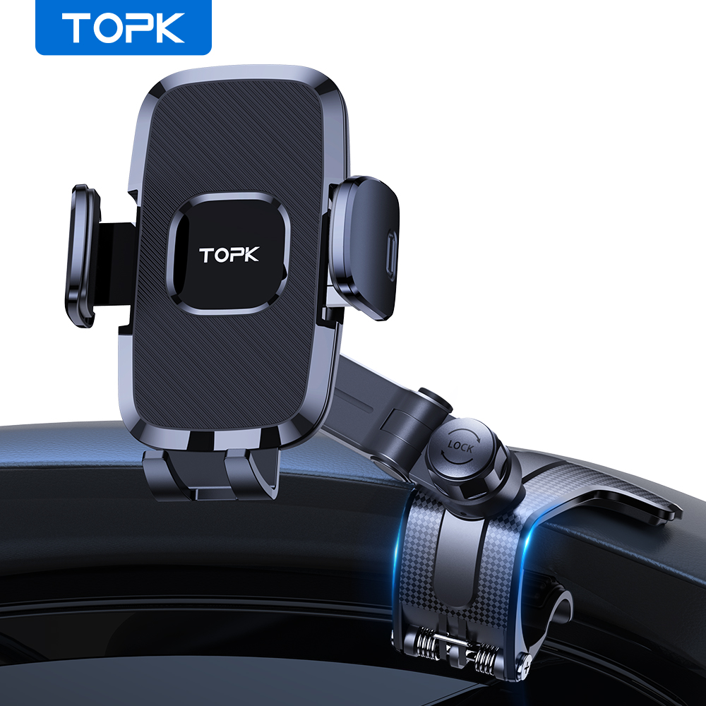 TOPK 자동차 전화 홀더 대시 보드 마운트 쉬운 클립 - Car Accessories Tablet Holder 리뷰 및 가격
