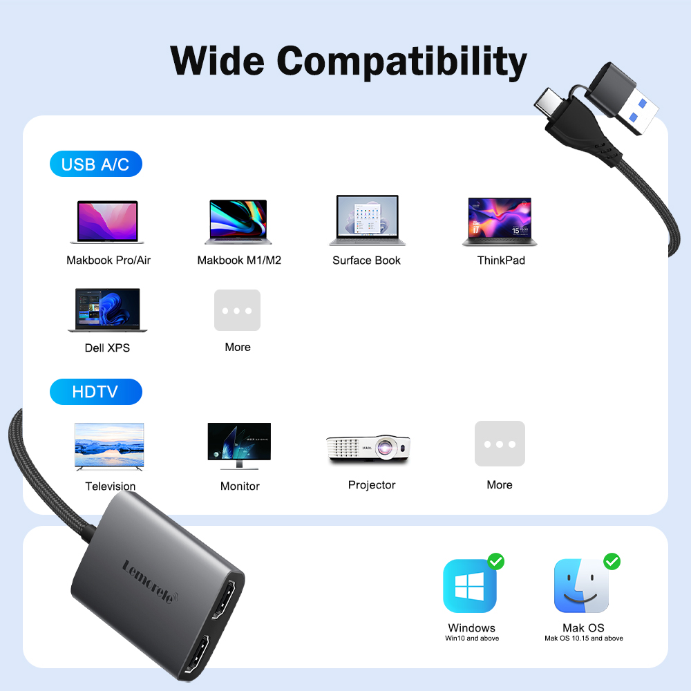 레모렐 듀얼 HDMI 어댑터 4K 타입 C to HDM - Hdmi Adapter Tablet 리뷰 및 가격