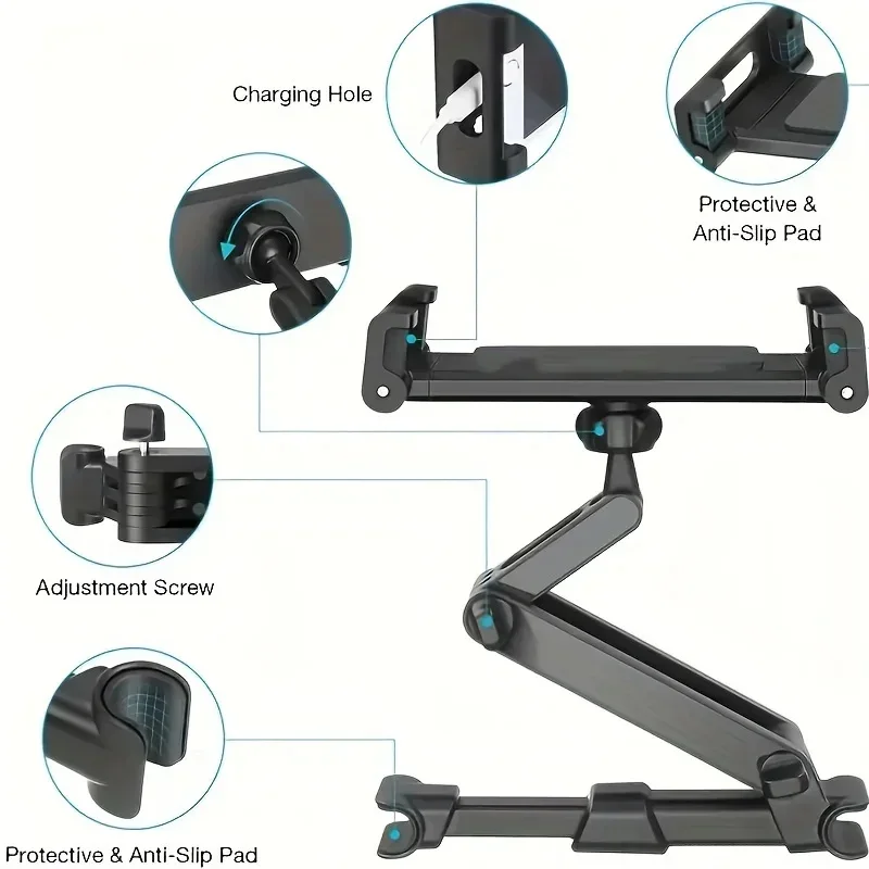 360도 회전 조절 가능한 자동차 머리 받침대 전화 태 - Car Accessories Tablet Holder 리뷰 및 가격