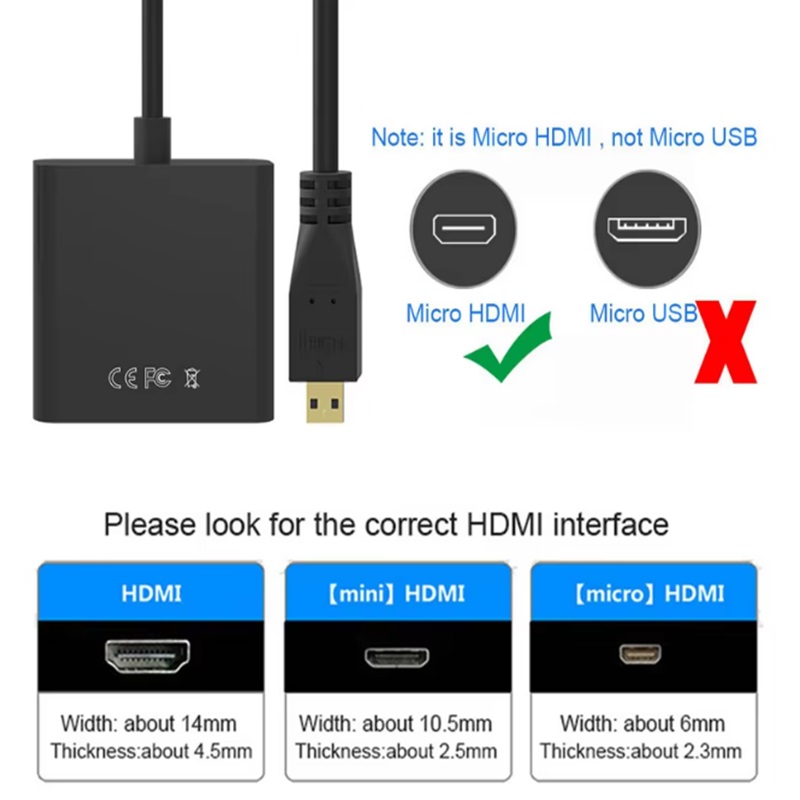 마이크로 HDMI-VGA 커넥터 마이크로 HDMI-VG - Hdmi Adapter Tablet 리뷰 및 가격