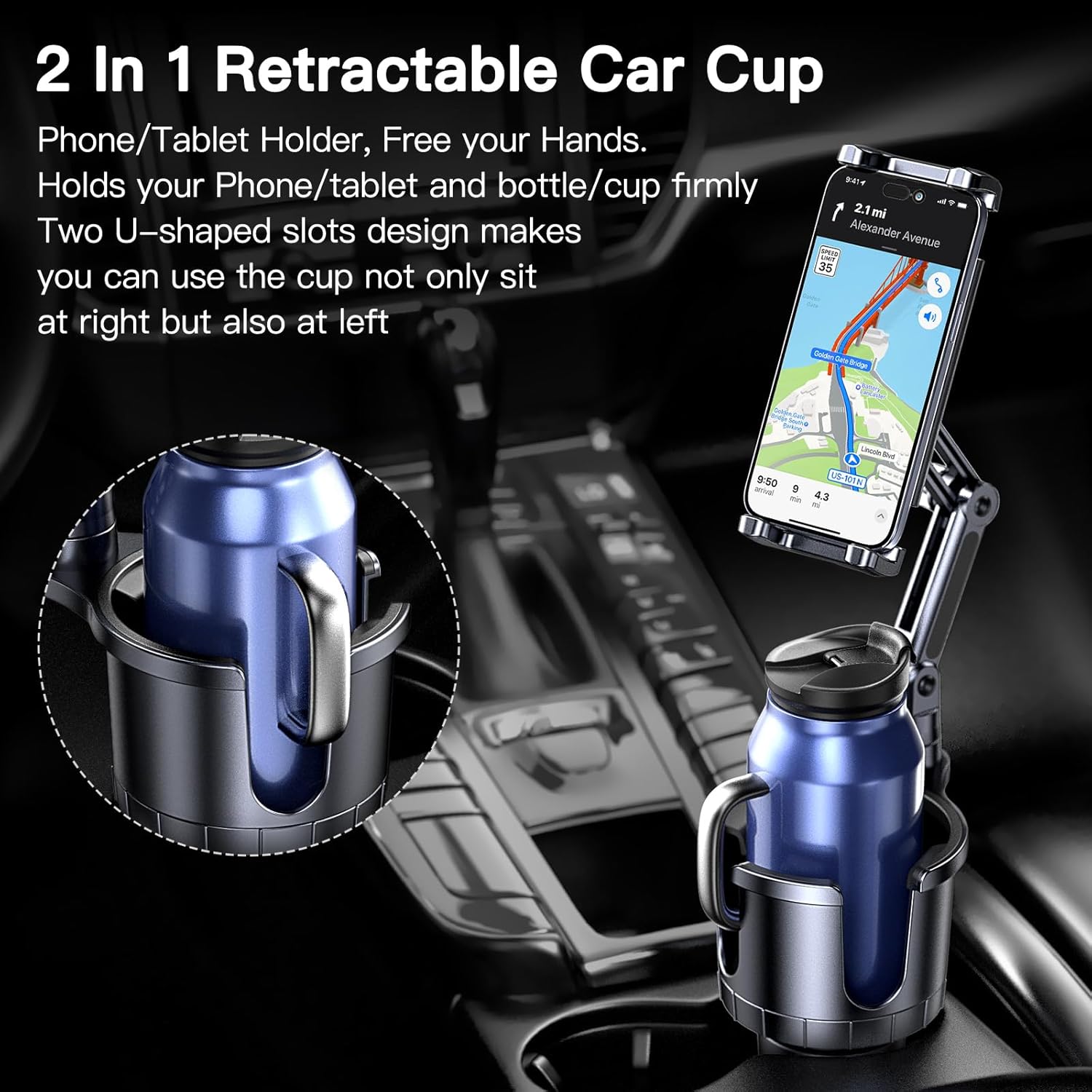 컵홀더 휴대폰 태블릿 거치대, 2 in 1 아이패드 차 - Tablet Accessories Must Have 리뷰 및 가격
