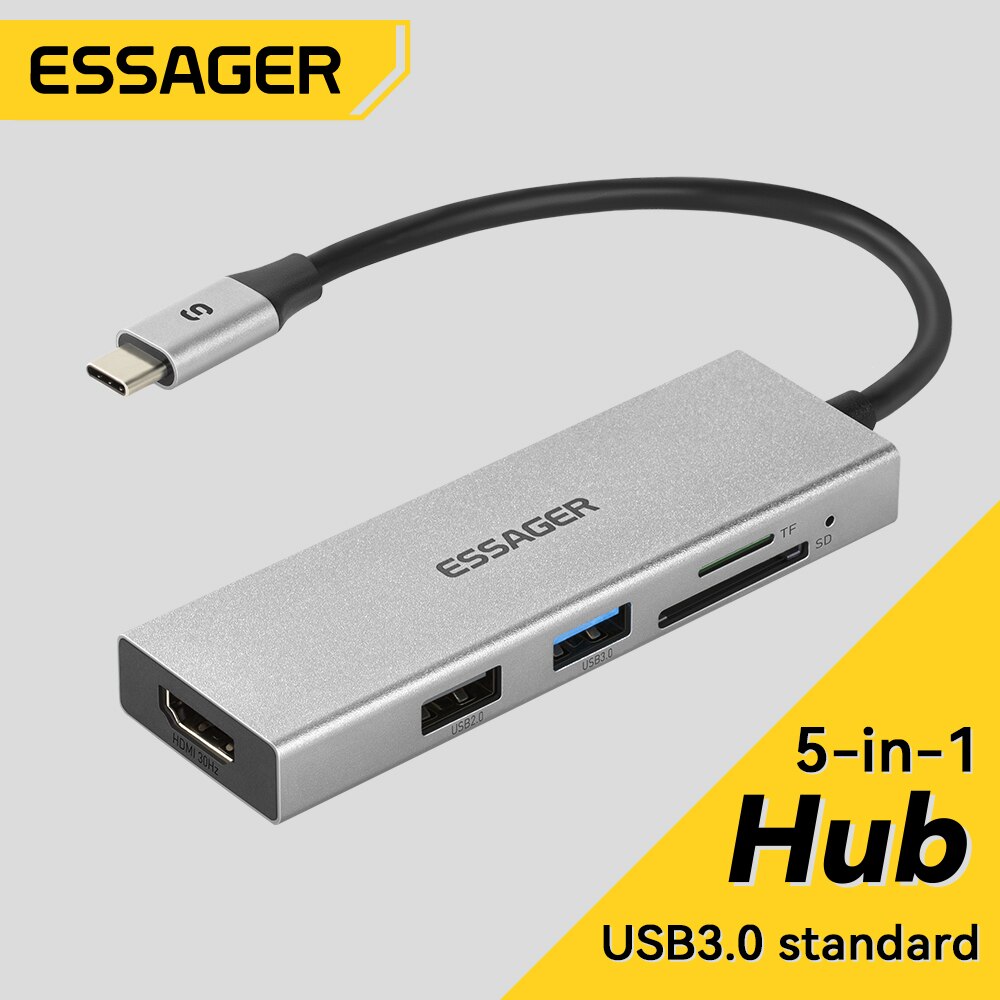 Essager 5 in 1 USB C 허브 HDMI-4 - Hdmi Adapter Tablet 리뷰 및 가격