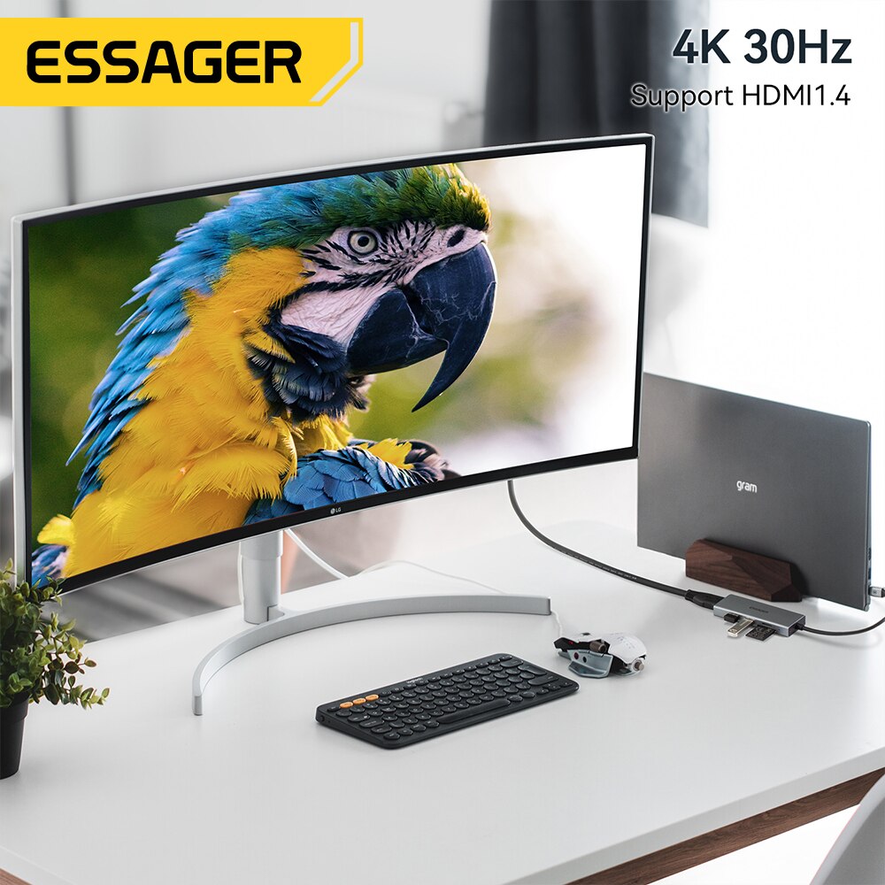 Essager 5 in 1 USB C 허브 HDMI-4 - Hdmi Adapter Tablet 리뷰 및 가격