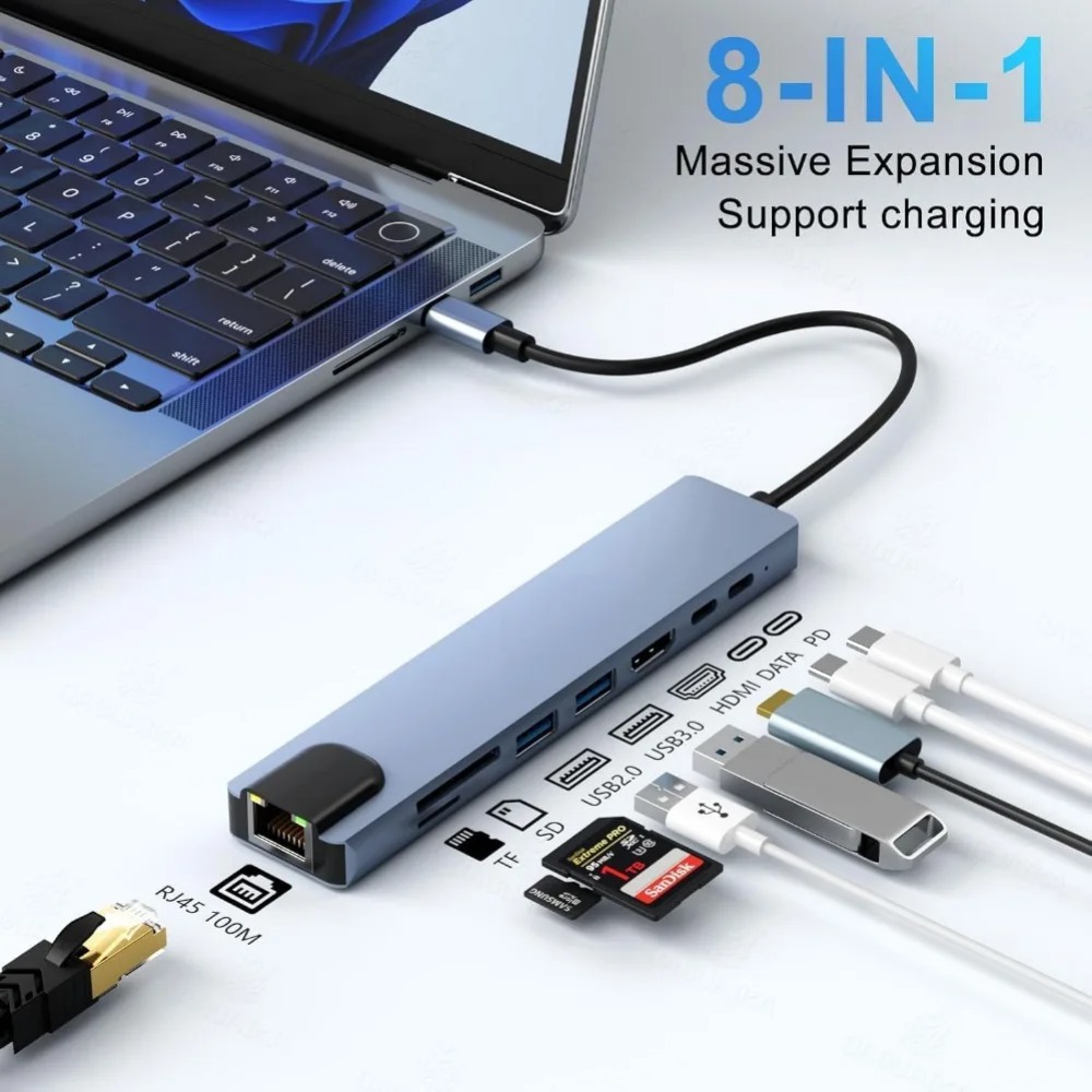 USB C 허브 8/7 in 1 4K HDMI 어댑터  - Hdmi Adapter Tablet 리뷰 및 가격