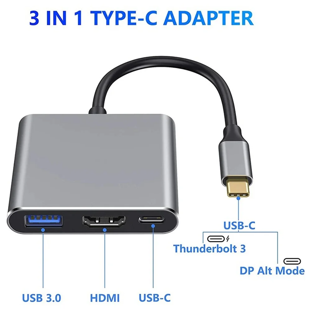 USB C 허브 3-in-1 멀티포트 어댑터, 4K H - Hdmi Adapter Tablet 리뷰 및 가격
