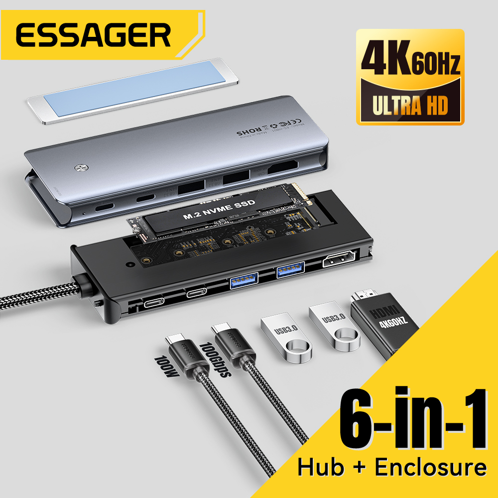 Essager USB C 허브(M.2 SSD 하드 디스 - Hdmi Adapter Tablet 리뷰 및 가격