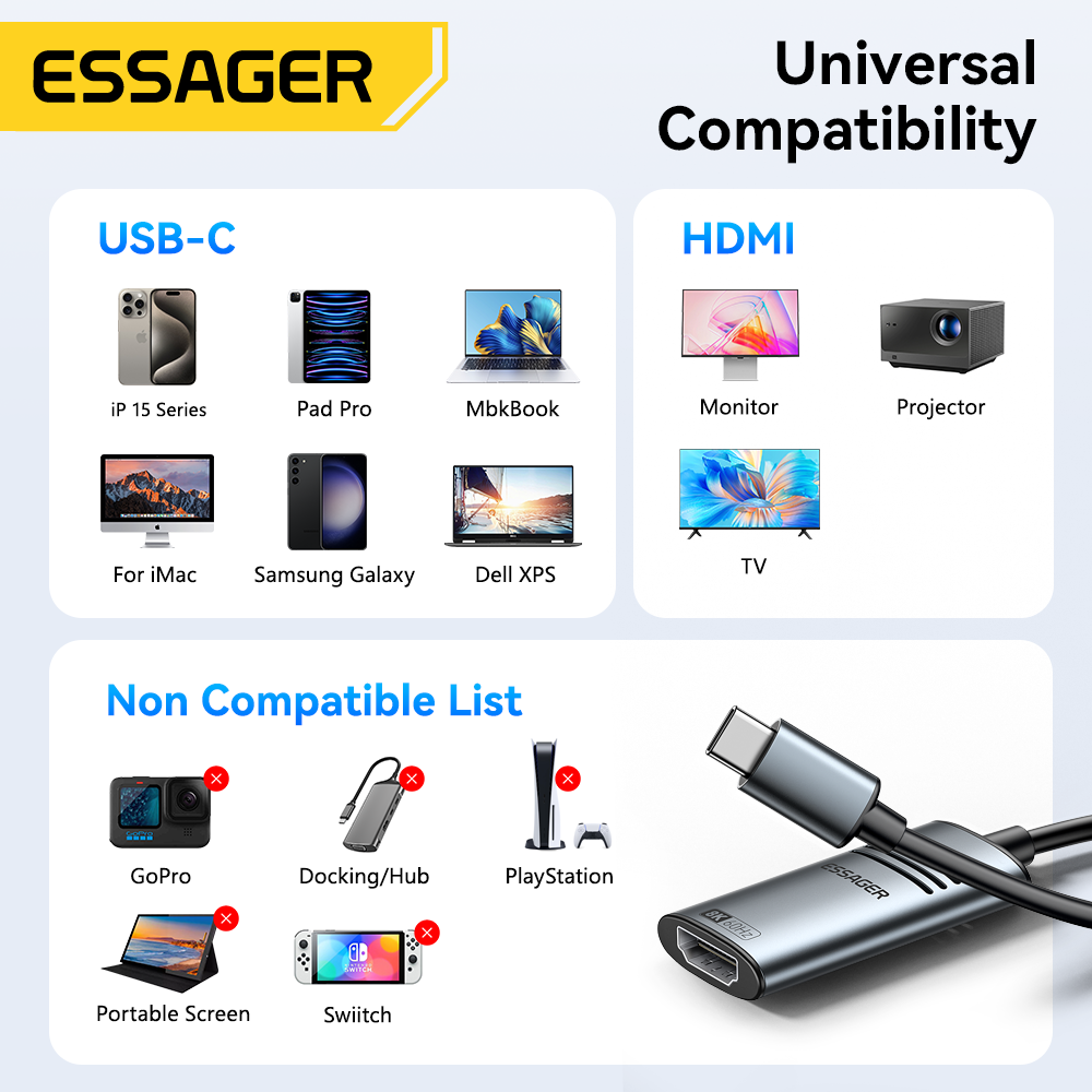 Essager HDMI-USB 유형 C 어댑터(iPho - Hdmi Adapter Tablet 리뷰 및 가격