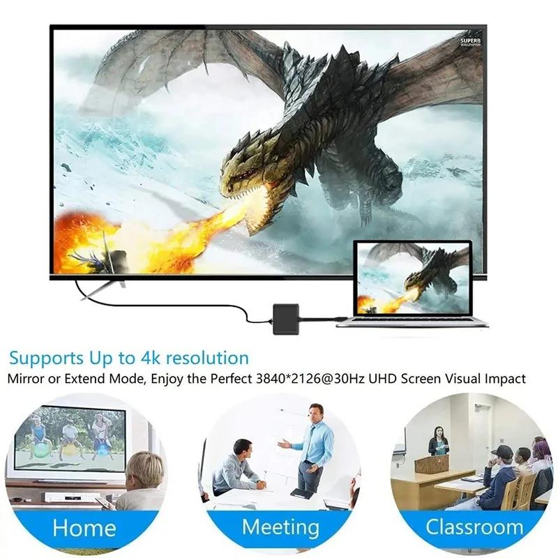 3 in 1 타입 C to HDMI 호환 어댑터 USB - Hdmi Adapter Tablet 리뷰 및 가격